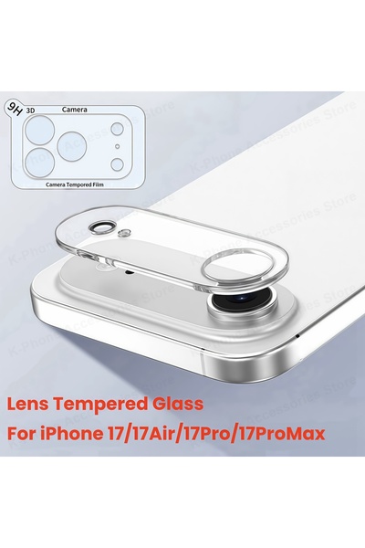 Choice واقي زجاجي شفاف للكاميرا لهاتف آيفون 17 برو ماكس/إير (قطعة واحدة) مقاو...