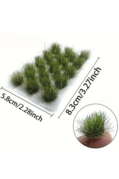 Choice مجموعة عشب صناعي من 23 خصلة، لون أخضر خريفي، مناسبة للأعمال اليدوية وا...