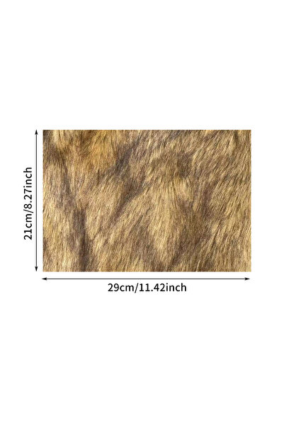 Choice A4 TT2321356 A4 Brown Yellow Dyed Tip Plush Fabric DIY Clothing Access...