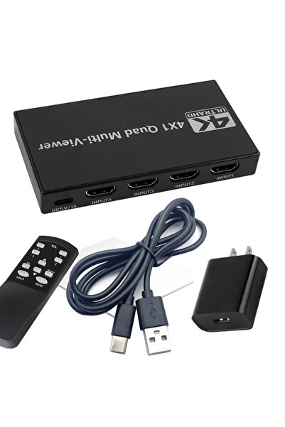 Choice ملاحظة: محول طاقة أمريكي، شاشة عرض متعددة بدقة 4K HDMI، شاشة عرض رباعي...