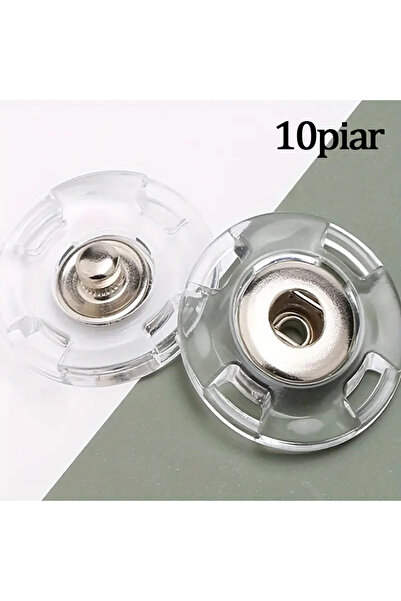 Choice 10 قطع 5/10 قطع مشبك شفاف - 23 مم مشبك كبس غير مرئي يمكنك صنعه بنفسك زر كبس دائري أكريليك مسبق الصنع