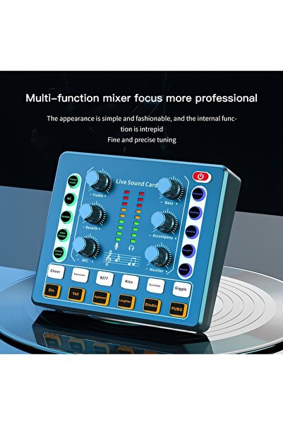 Choice1 M8-Black M8 Audio Interface Podcast Equipment Caster-All In One - Por...