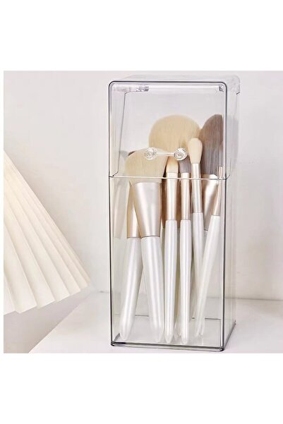 Choice Transparent 1PC Transparent Simple Makeup Brush Storage Box Multifunct...