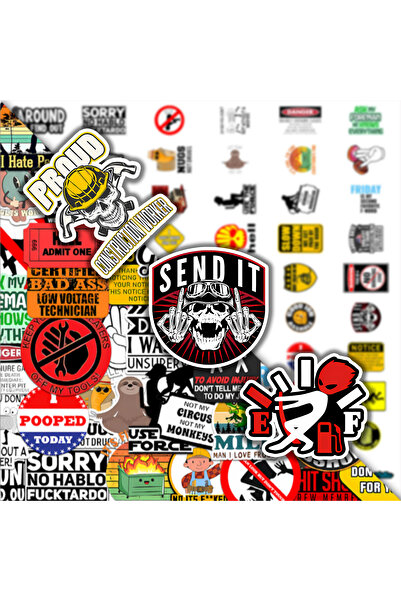 Choice ٥٠ قطعة من ملصقات الخوذات الصلبة المضحكة للبالغين، صندوق الأدوات، الخو...