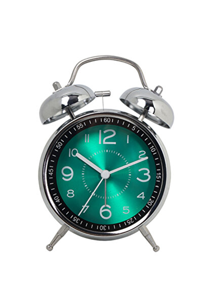 Choice ساعة منبه صغيرة خضراء من الحديد، مناسبة للطلاب والفنون، ساعة طاولة صام...