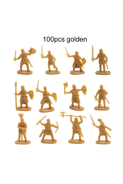 choice2 GOLDEN 100PCS 100pcs/set Ancient Soldier Miniature Decorative Model P...