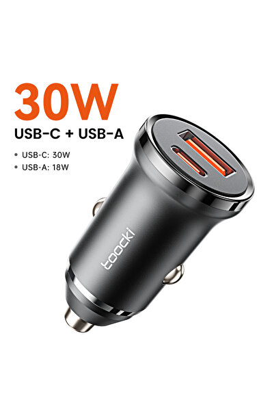 Toocki A and C 30W 18/20/30W Car Charger USB C+A Fast Charging Quick Charge 3...