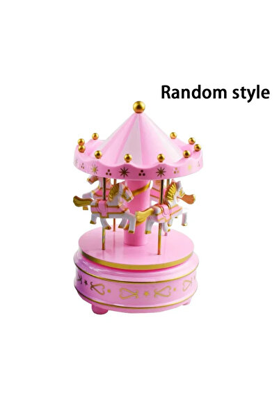 Choice PINK Carousel Music Box, Children's Music Box, Creative Toys, Cake Bak...