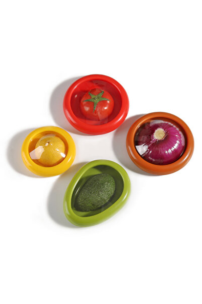 Choice 4PCS Set 1PC/4Pcs Set Fruit Preservation Storage Box Silicone Film Foo...