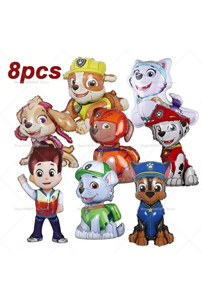 PAW PATROL Other Set 1-8pcs Themed Balloon Rescue Dog Chase Rubble Aluminum Foil Balloon Children's