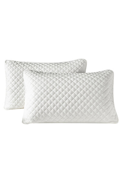 Choice غطاء وسادة قطني أبيض منزلي مقاس 48×74 سم، غطاء وسادة رجالي مقاوم للأوس...