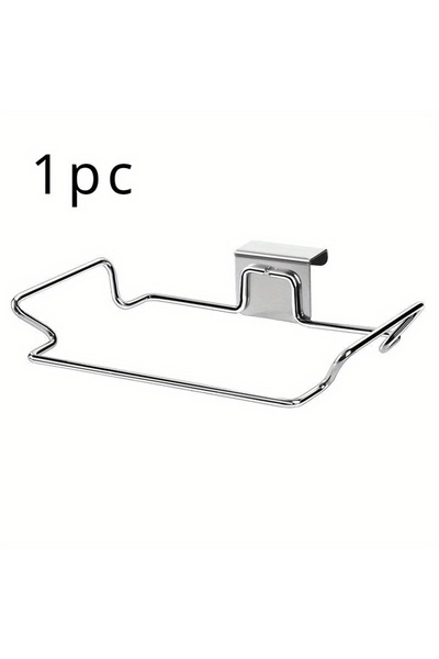 Choice سلة مهملات بقاعدة من الفولاذ المقاوم للصدأ (قطعة واحدة أو قطعتين) - سلة مهملات معدنية مستطيلة الشكل، تُركّب على باب الخزانة