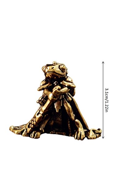 Choice تمثال ضفدع نحاسي عتيق قطعة واحدة، منحوتة ضفدع مصغرة، تمثال حيوان عتيق،...