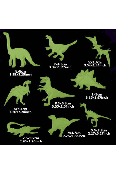 Choice 9 قطع من ملصقات جدارية مضيئة على شكل ديناصورات، نجوم وقمر، ديكور مضيء ...
