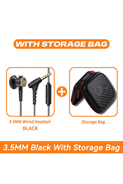 Choice سماعات أذن سلكية معدنية عالية الدقة 3.5 ملم/تايب سي، سوداء اللون، مع ح...