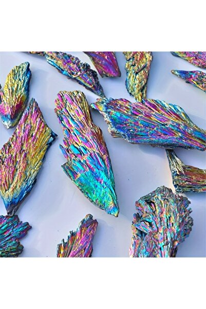 Choice 100 غرام من حجر الكيانيت متعدد الألوان، 100 غرام من حجر التورمالين الأسود الطبيعي الخام المطلي بالكهرباء