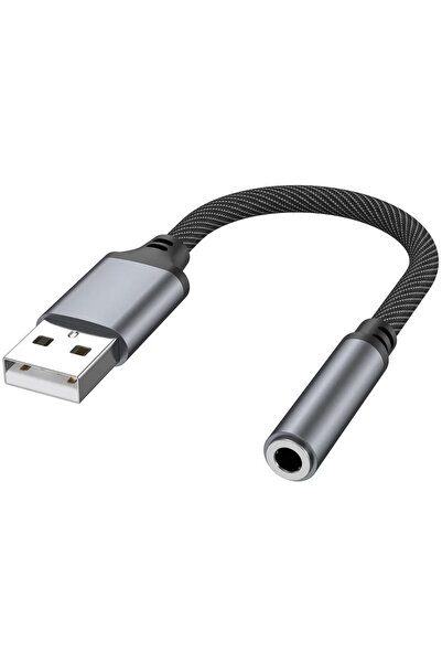 Choice1 black Portable USB to 3.5mm Jack Audio Adapter USB to 3.5mm Headset/M...