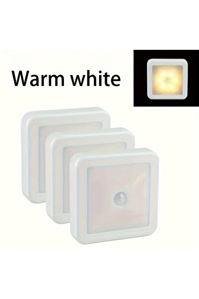 Choice 3pcs Warm White Motion Controlled Human Body Sensor LED Night Light Sm...