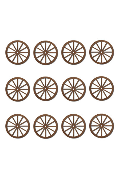 Choice 12 عجلة عربة خشبية لتزيين حفلات رعاة البقر الغربية، بتصميم ريفي عتيق.