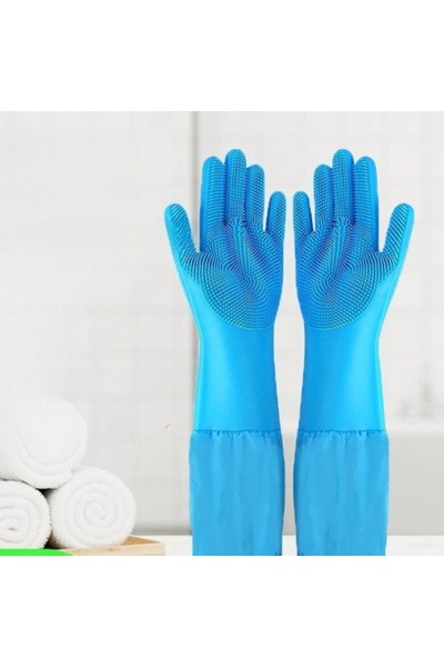 Choice قفازات تنظيف وتزيين الحيوانات الأليفة الزرقاء، قفازات استحمام وشامبو ل...