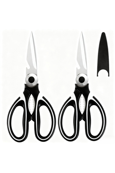 Choice3 Black 2pcs Kitchen Scissors Heavy Duty Premium Sharp Kitchen Shears w...