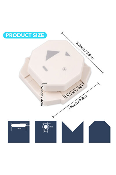 Choice مثقب وقاطع زوايا TT1015، 4 في 1 مع فتحة بيضاوية وفتحة عين السمكة، وشق ...