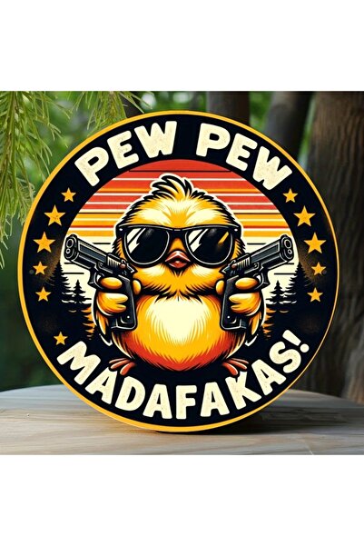 HELLOYOUNG لوحة معدنية من الألومنيوم بتصميم مرح "بيو بيو مادافاكاس" مقاس 20×2...