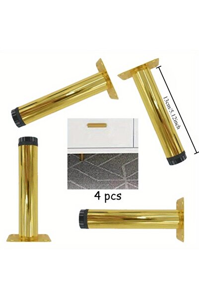 Choice 4 قطع - 13 سم، أرجل أثاث ذهبية، 4 قطع، أرجل معدنية حديثة للأرائك، أرجل...