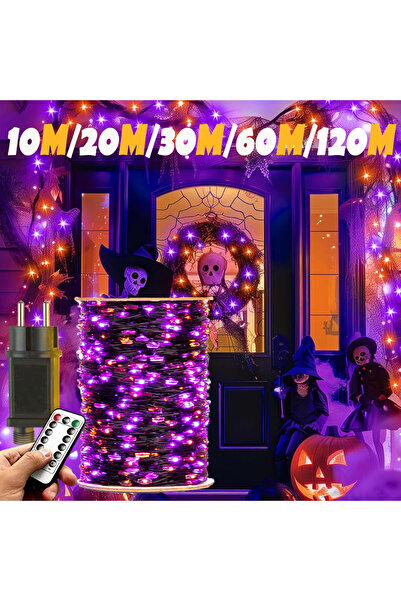 Choice قابس أوروبي، سلك أسود بطول 20 مترًا، 200 مصباح LED، طوله من 10 إلى 120...