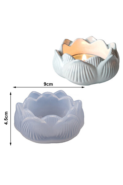 Choice قالب سيليكون ثلاثي الأبعاد لحامل شموع على شكل زهرة اللوتس، قطعة واحدة،...