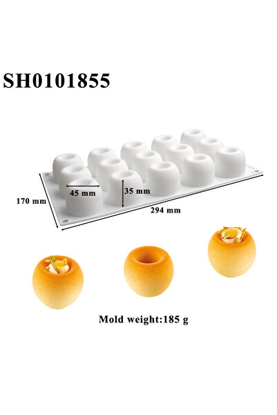 Choice SH0101855 Food Grade Dessert Decorating Tools Top Concave Design Cylin...