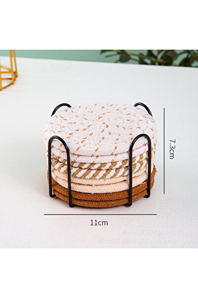 Choice مفرش طاولة أنيق مصنوع من حبل قطني منسوج يدويًا، سميك ومعزول، مناسب للا...