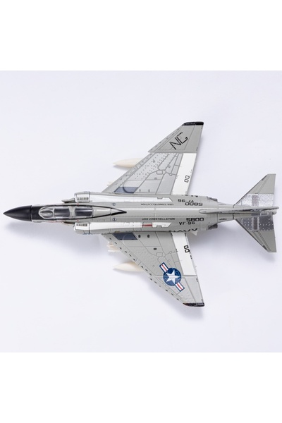 Choice F4-1-144-رمادي، نموذج مصغر معدني لطائرة إف-4 فانتوم 2 بمقياس 1/144 (يش...