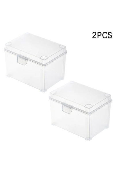 Choice 2PCS 1/2pcs Card Storage Box For Game Cards Trading Cards Sports Cards Playing Card Case Clear Stack