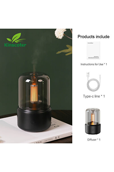 Choice B Black 120ml KINSCOTER Portable Mini Aroma Diffuser USB Air Humidifie...