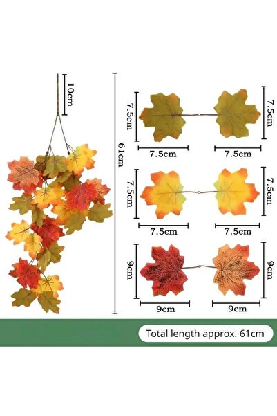 Choice زينة جدارية جديدة على شكل كرمة أوراق القيقب المزيفة للهالوين، زينة جدا...