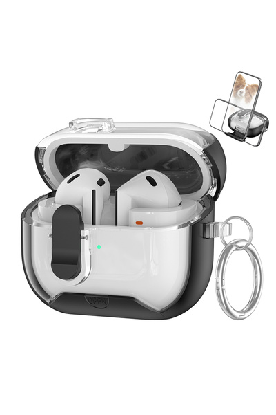 Choice جراب قفل آمن أسود لسماعات Galaxy Buds 3، متوافق مع Buds 3/3Pro، مزود ب...