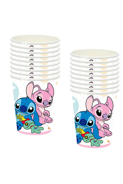 Choice كوب واحد، لوازم حفلات أعياد الميلاد بتصميم ليلو وستيتش، أدوات مائدة لط...