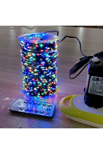 Choice سلسلة أضواء زينة خارجية RGB بطول 100 متر، مزودة بـ 1000 مصباح LED، وقا...