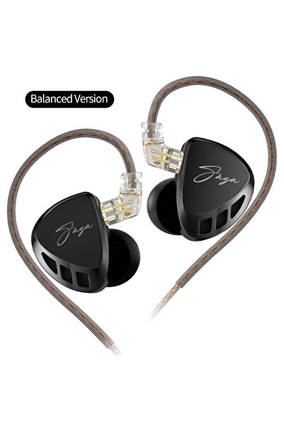 Choice سماعات أذن KZ Saga متوازنة بدون ميكروفون، توفر ضبطين مختلفين للصوت، سماعات رأس موسيقية عالية الدقة ستيريو مع صوت جهير قوي.