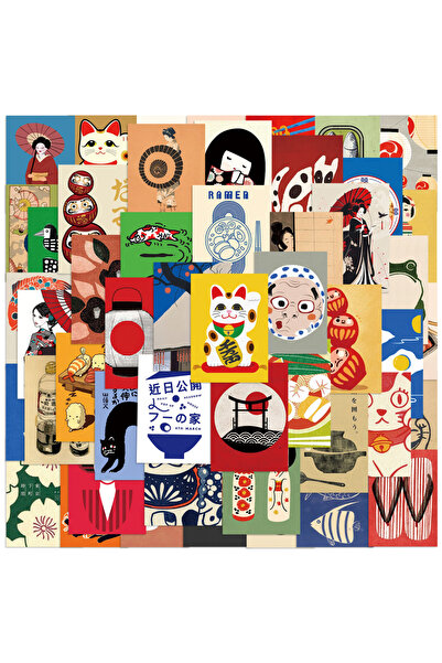 Choice 50 قطعة من ملصقات الثقافة اليابانية الكلاسيكية العتيقة للهواتف المحمول...