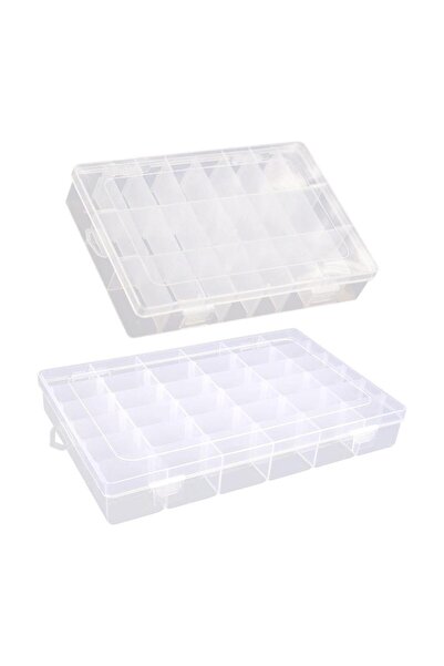 Choice صندوق تخزين خيوط التطريز ذو 36 خانة، مزود بأقسام تخزين، وحامل خيوط خيا...