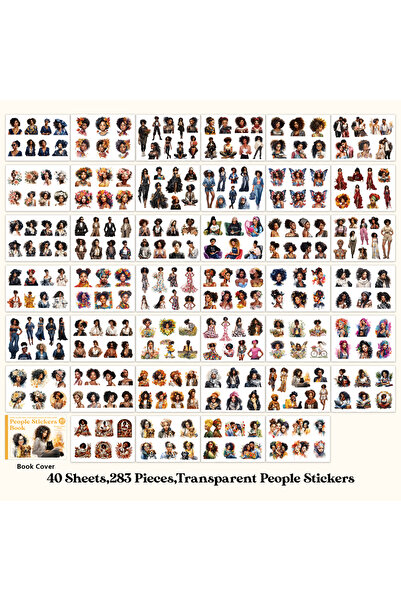 Choice 40 ورقة/كتاب ملصقات شخصيات مقطوعة مسبقًا لسجل القصاصات ودفتر الذكريات ...