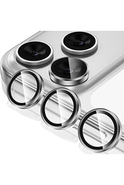 Choice واقي كاميرا معدني رمادي من الزجاج لهاتف iPhone 17 Pro Max، متوافق مع ع...