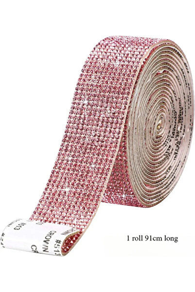 Choice1 width3.1cm Light Pink Self Adhesive Crystal Rhinestone Sticker Diamon...