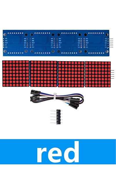 Choice1 وحدة عرض نقطية MAX7219 حمراء: شاشة عرض 4 في 1 لوحدة تحكم Arduino الدق...