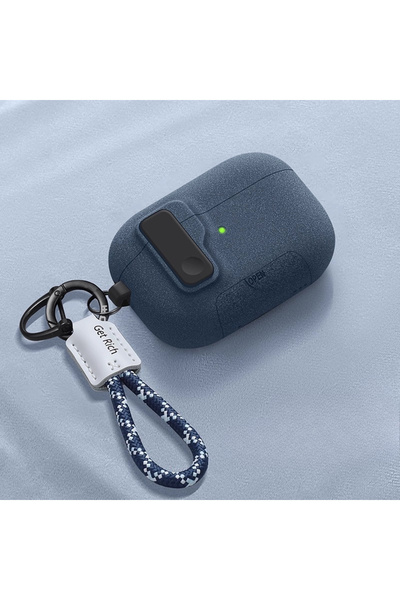 Choice جراب AirPods Pro 3 أزرق C 2025، جراب مغناطيسي بقفل تلقائي، حامل للهاتف...