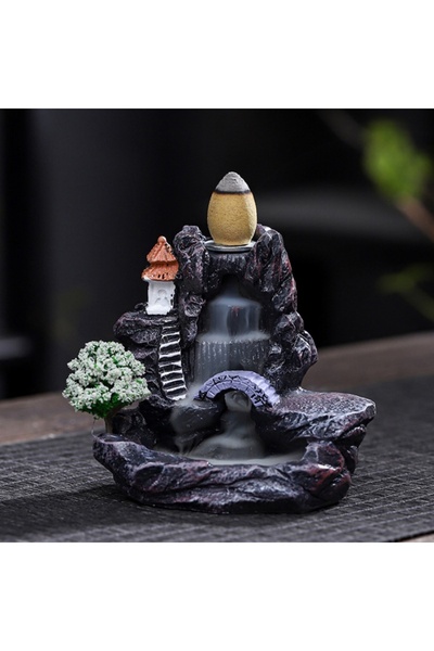 Choice Ponticulus Incense Burner Mountains River Waterfall Fragrance Fireplac...