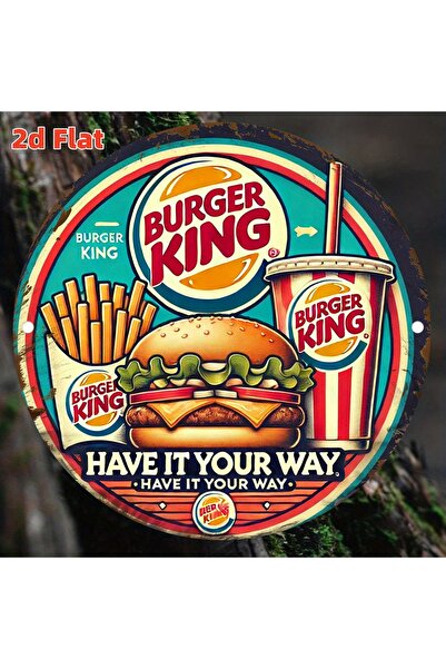 Miniso لوحة معدنية دائرية ثنائية الأبعاد مسطحة مقاس 20x20، بتصميم كلاسيكي مست...