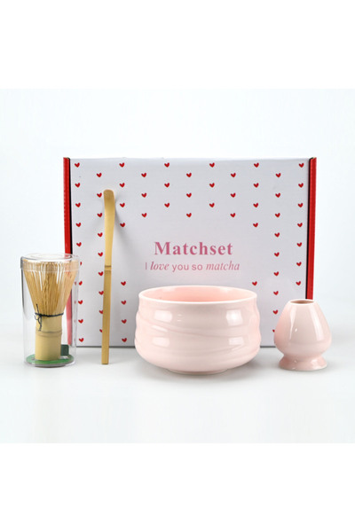 Choice1 طقم خفاقة ماتشا وردي مكون من 4 قطع (2/4/5 قطع)، يشمل طقم خفاقة ووعاء ...